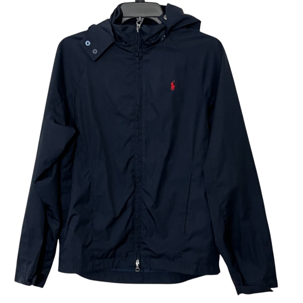 Polo Ralph Lauren Dark Navy Blue Hooded Long Sleeve Jacket Size Youth L (14-16)